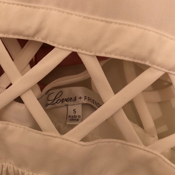 Lattice Work White Mini Dress Lovers and Friends - Picture 5 of 5